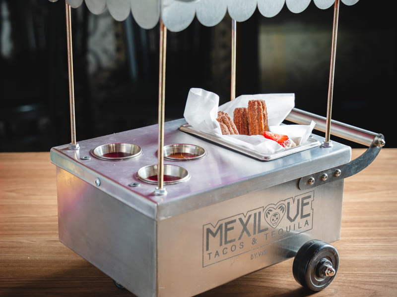 Churro cart at Mexilove